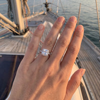 Thumbnail for Bague argent femme — photo portée, taille réelle, argent | SKU: 497131-4.5-silver