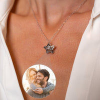 Thumbnail for Star Photo Personalised Necklace  - Photo Necklace - Photo Projection Necklace Necklace Brother & Sisters