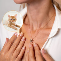 Thumbnail for Star Photo Personalised Necklace  - Photo Necklace - Photo Projection Necklace Necklace Brother & Sisters