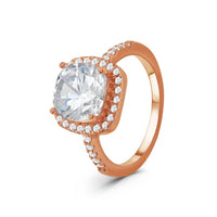 Thumbnail for Solitaire ring — productfoto op witte achtergrond, zilver