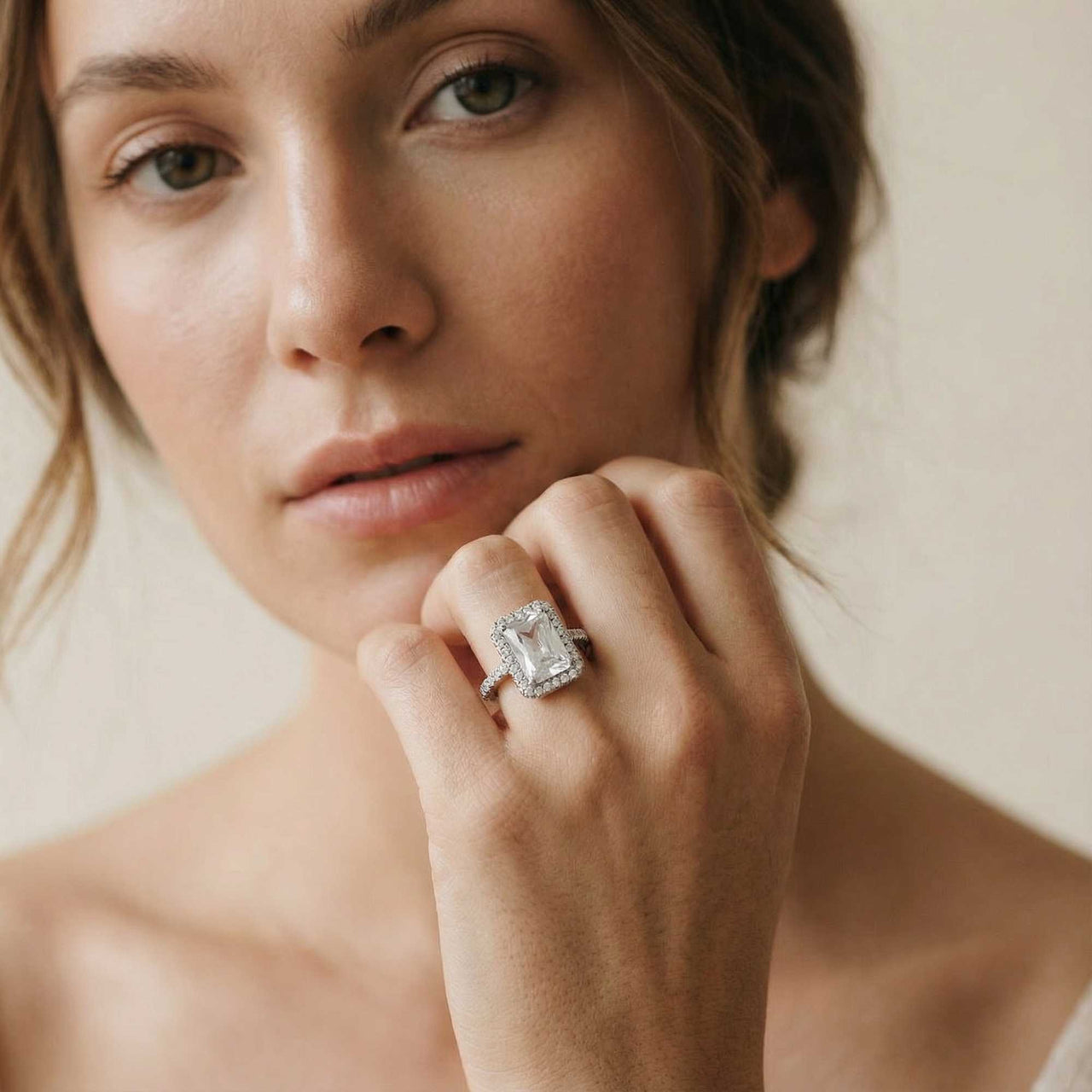 Silberner Rechteckring