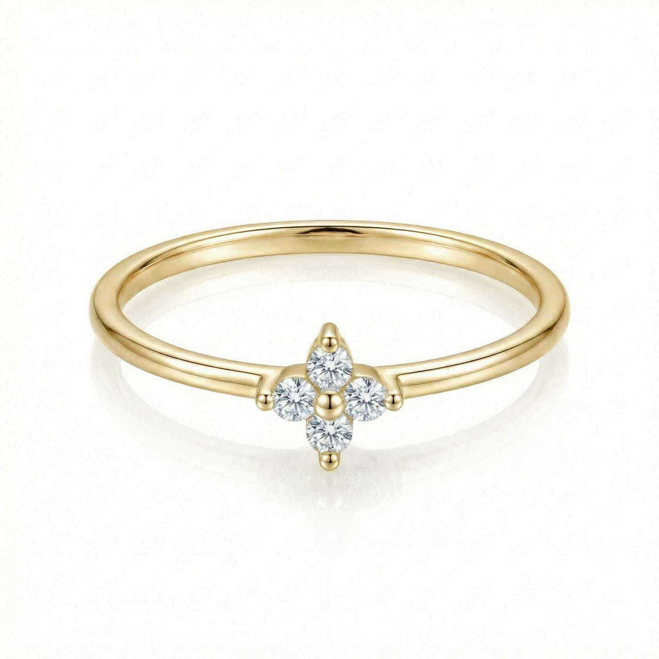 Kristall Blumen Ring