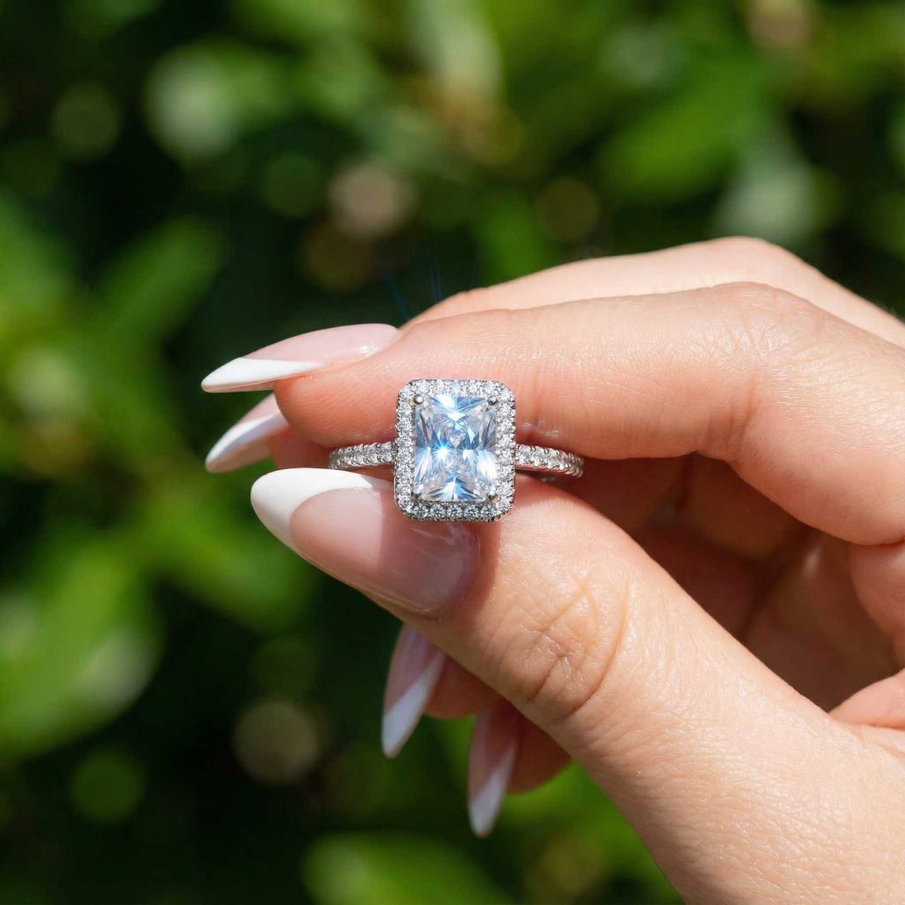 Silberner Rechteckring