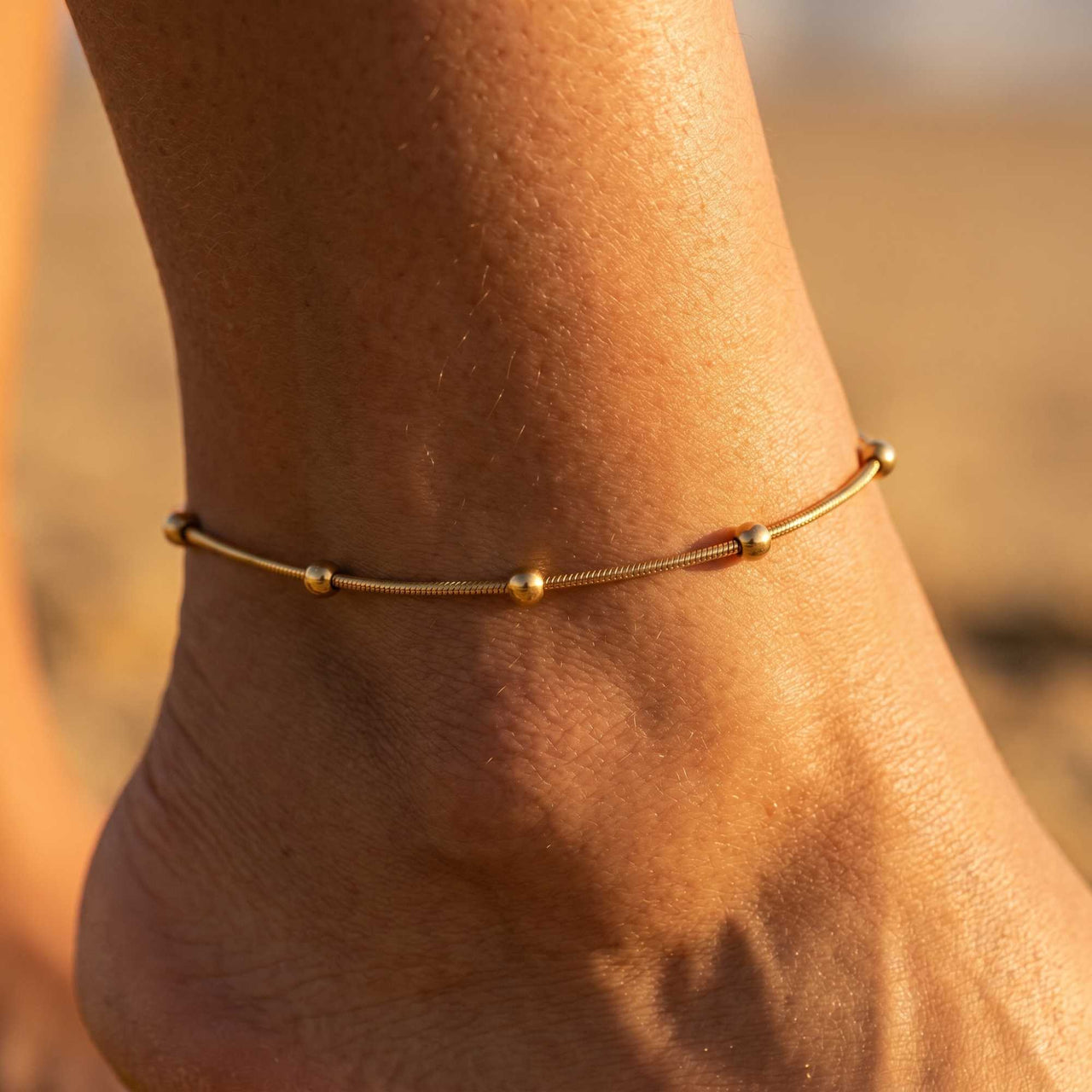 Taormina Fußkettchen Gold Satellite