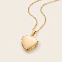 Thumbnail for Crystal Heart Photo Locket Necklace