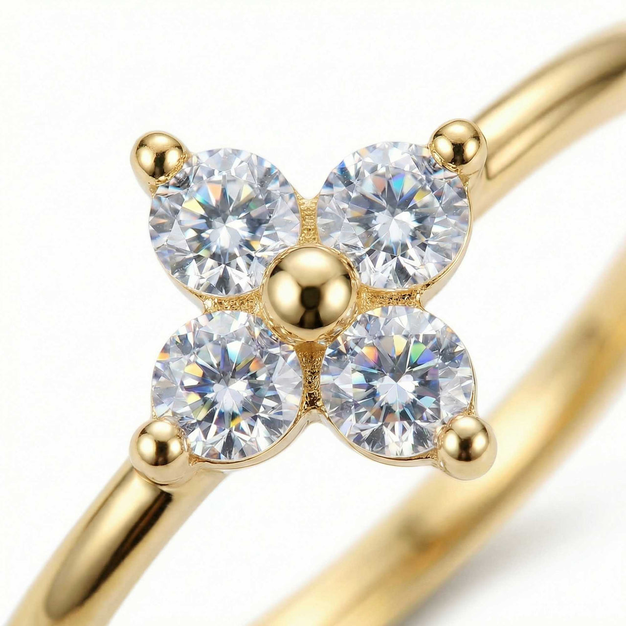 Kristall Blumen Ring