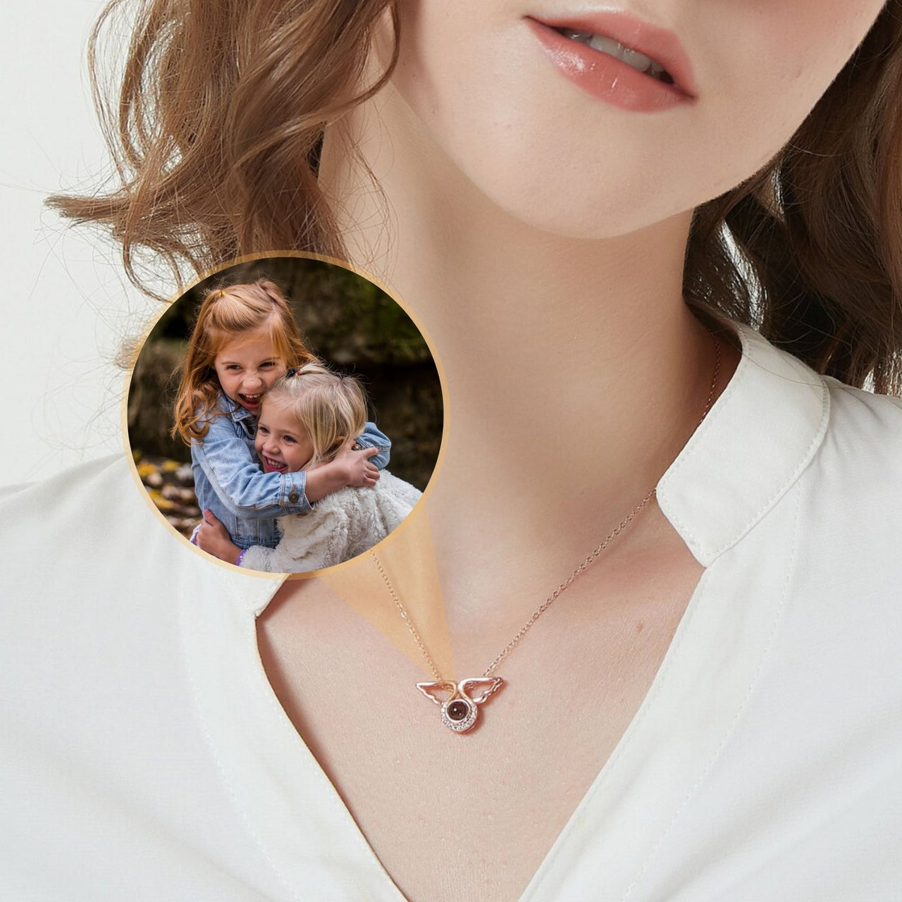 Angel Photo Necklace