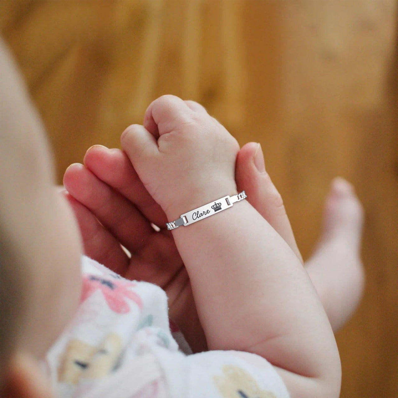 Tiny Blessings Birthstone, Baby/Children's Name Bracelet for Boys -  Sterling Silver