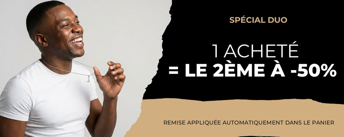 Men Initial Necklace - Offre Duo 1 acheté 2ème à -50%