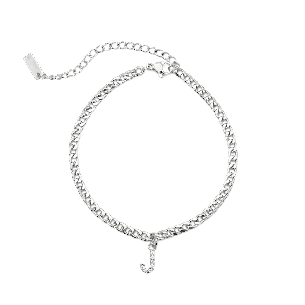 Silver Initial Anklet