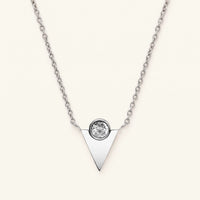 Thumbnail for Collana triangolo — foto prodotto su sfondo bianco, argento | SKU: 18048714-rhodium-plated
