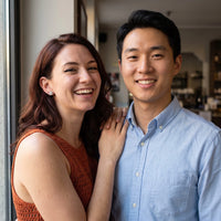 Thumbnail for Couple moment, she wears the Austrian Crystals Flowers Earrings in silver | SKU: 419620-silver
