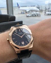 Thumbnail for Black King men's watch, close-up on the wrist – Brother & Sisters (SKU 01122019-black-king)