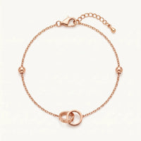 Thumbnail for Bracelet with Joined Rings, rose gold bracelet | SKU: 25535339-rose-gold