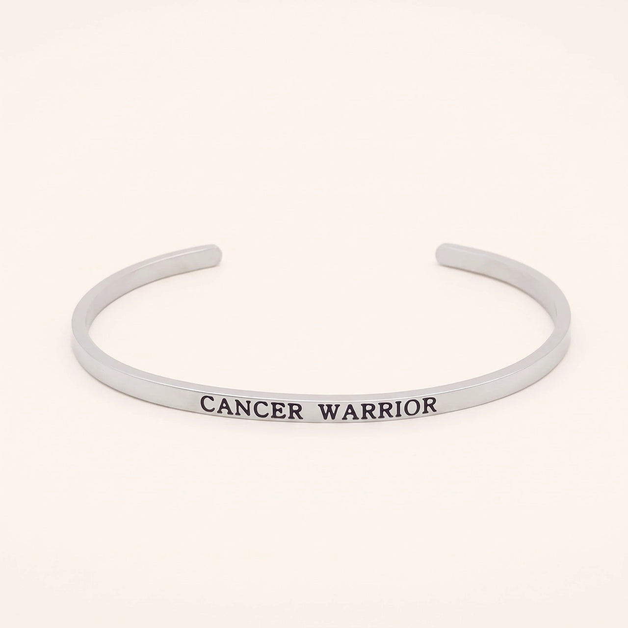 Bracciale motivazionale — foto prodotto su sfondo bianco, argento | SKU: 7220397-silver-plated