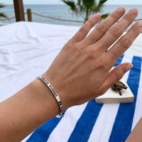 Thumbnail for Bracciale motivazionale — foto indossata, misura reale, argento | SKU: 7220397-silver-plated