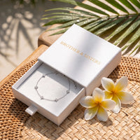 Thumbnail for Clover Charm Anklet in Silver in its gift box
