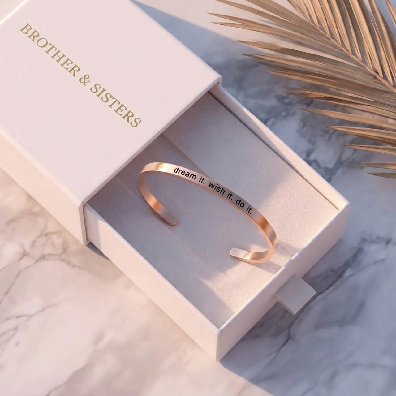 Graduation bracelet — in the gift box, rose gold | SKU: 4214557-imitation-rhodium-plated