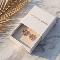 Thumbnail for Rose gold stud earrings in the Brother & Sisters gift box | SKU: 419593-rose-gold