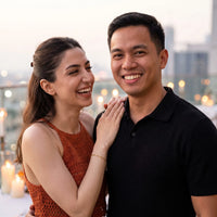Thumbnail for Couple moment, she wears the Finesse bracelet in gold | SKU: lafinesse