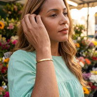 Thumbnail for La Menthe, gold bracelet — worn gesture | SKU: lamenthe-g