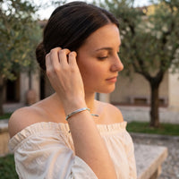 Thumbnail for La Menthe, silver bracelet — worn gesture | SKU: lamenthe-wg