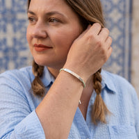 Thumbnail for La Nature, silver bracelet — worn gesture | SKU: lanature-wg