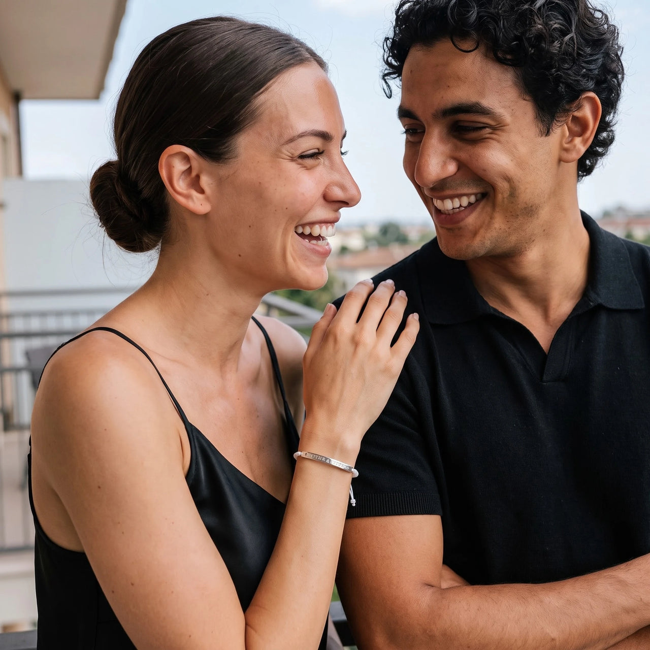 La Perle, silver bracelet — couple | SKU: laperle-wg