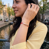 Thumbnail for L'Amour, rose gold bracelet — worn gesture | SKU: lamour-rg