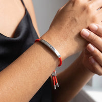 Thumbnail for L'Amour, silver bracelet — close up | SKU: lamour-wg