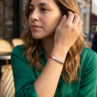 Thumbnail for L'Amour, silver bracelet — worn gesture | SKU: lamour-wg