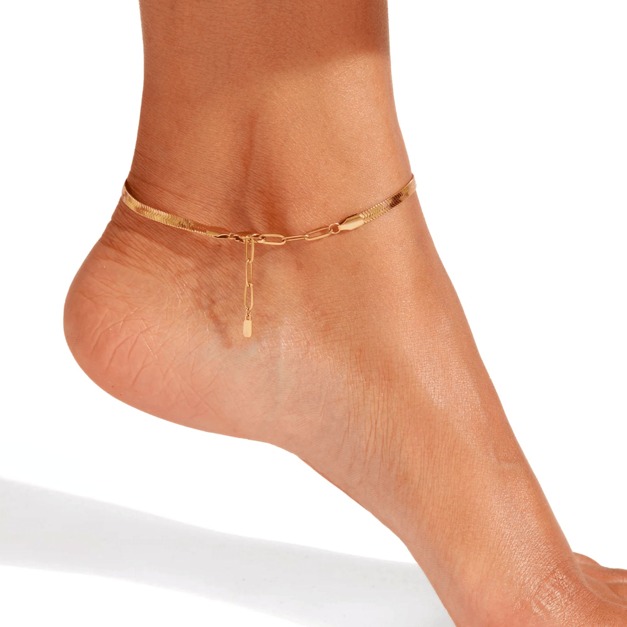 Jewellery Bracelet For Leg Gold Layla Anklet - Main Image