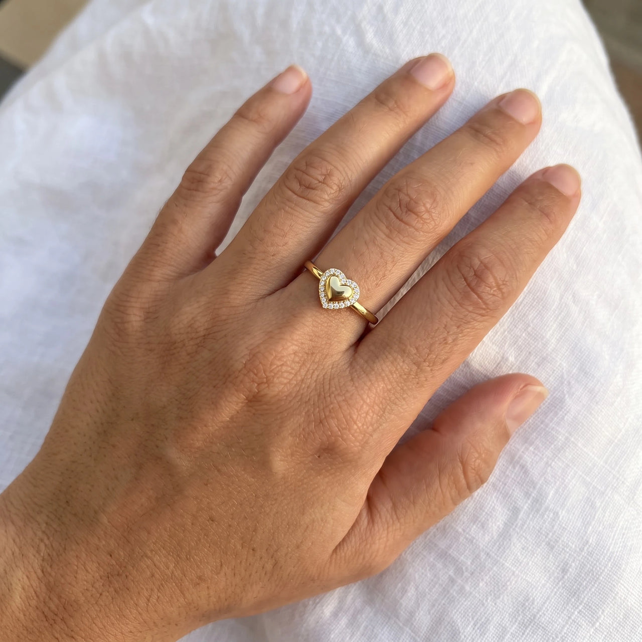 The Heart, gold ring — real size | SKU: lecoeur