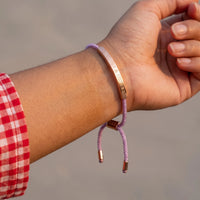 Thumbnail for Le Mauve, rose gold bracelet — close up | SKU: lemauve-rg