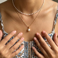 Thumbnail for The Pure, gold necklace — real size | SKU: lepure