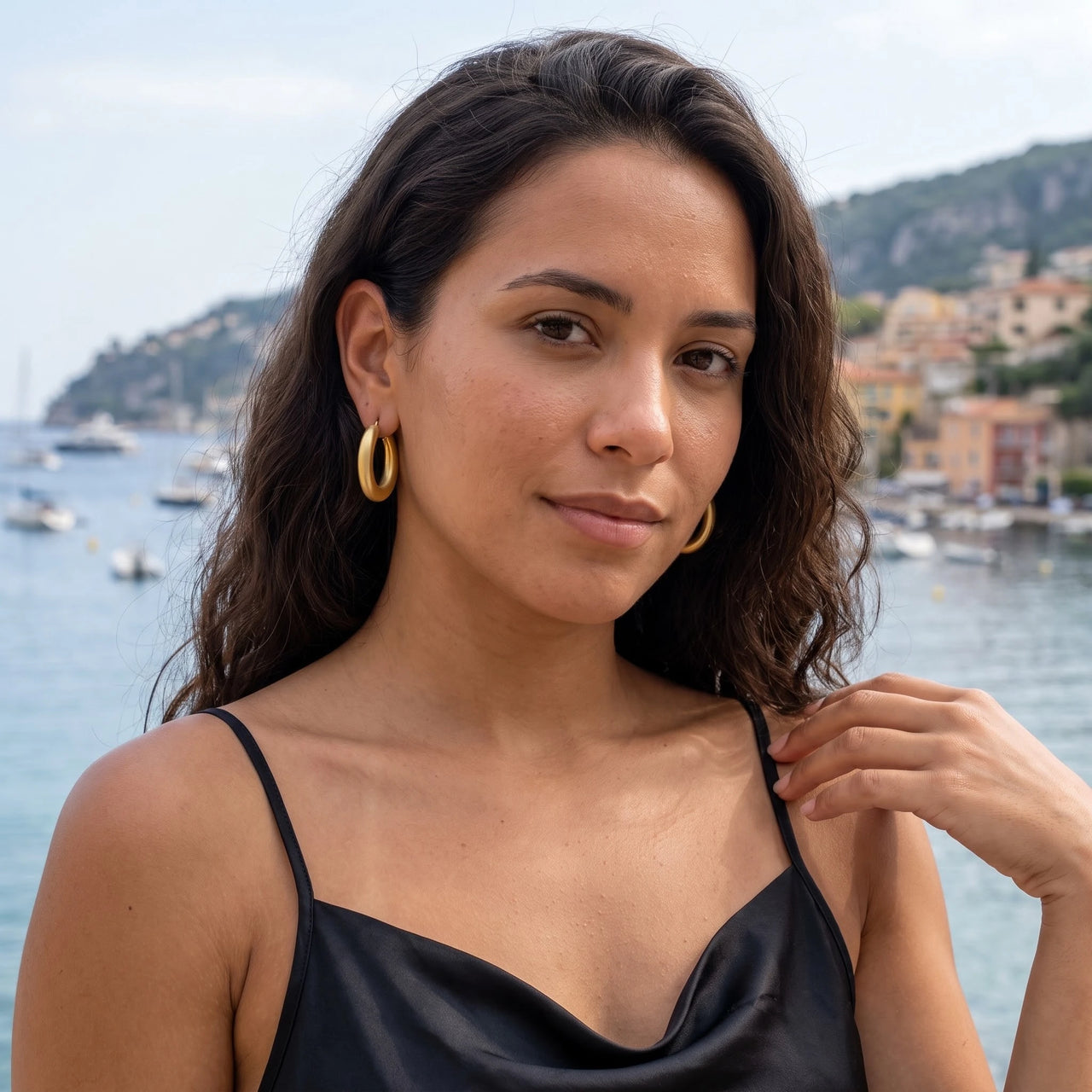The Mates, gold earrings — getaway | SKU: lesmates
