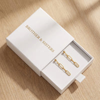 Thumbnail for The Pendantes, gold earrings — gift box | SKU: lespendantes