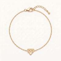 Thumbnail for Little Diamond Bracelet, gold bracelet | SKU: 11662607-gold