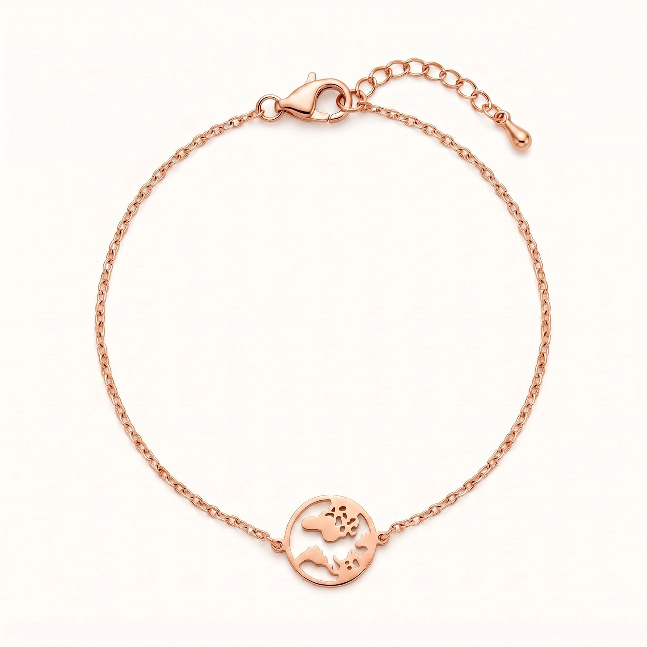 Earth bracelet — product photo on a white background, rose gold | SKU: 22665062-rose-gold