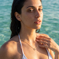 Thumbnail for Gold necklace worn in the sea, waterproof stainless steel with water drops | SKU: 22173453-gold
