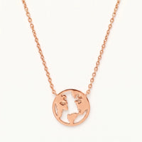 Thumbnail for Little Earth Necklace, rose gold necklace | SKU: 22173453-rose-gold