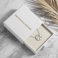 Thumbnail for Silver necklace in the Brother & Sisters gift box | SKU: 22173453-white-gold
