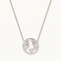 Thumbnail for Little Earth Necklace, silver necklace | SKU: 22173453-white-gold