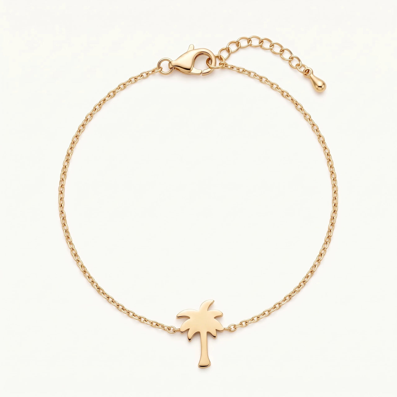 Little Palm Bracelet, gold charm bracelet | SKU: 7819407-gold-color
