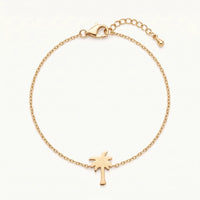 Thumbnail for Little Palm Bracelet, gold charm bracelet | SKU: 7819407-gold-color