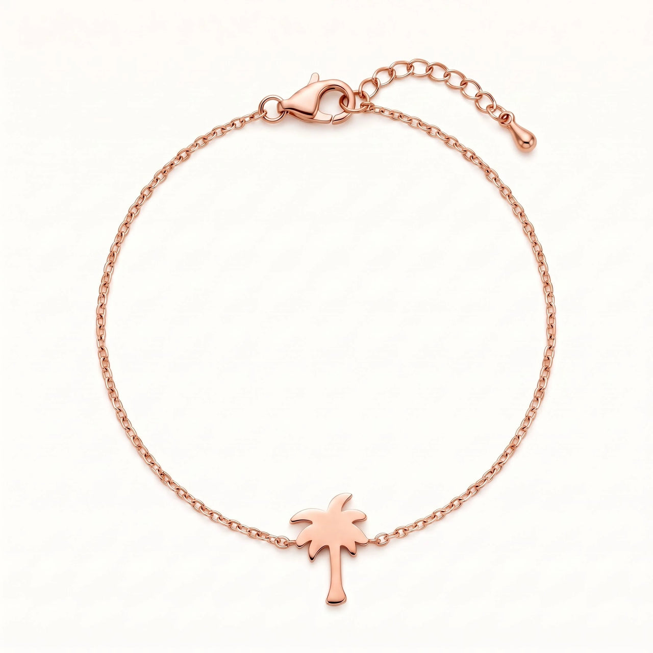 Little Palm Bracelet, rose gold charm bracelet | SKU: 7819407-rose-gold-color