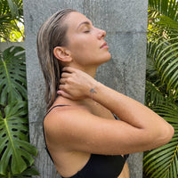 Thumbnail for Silver charm bracelet worn in a tropical outdoor shower | SKU: 7819407-silver-plated