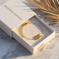 Thumbnail for Gold charm bracelet in the Brother & Sisters gift box | SKU: 9178613-gold
