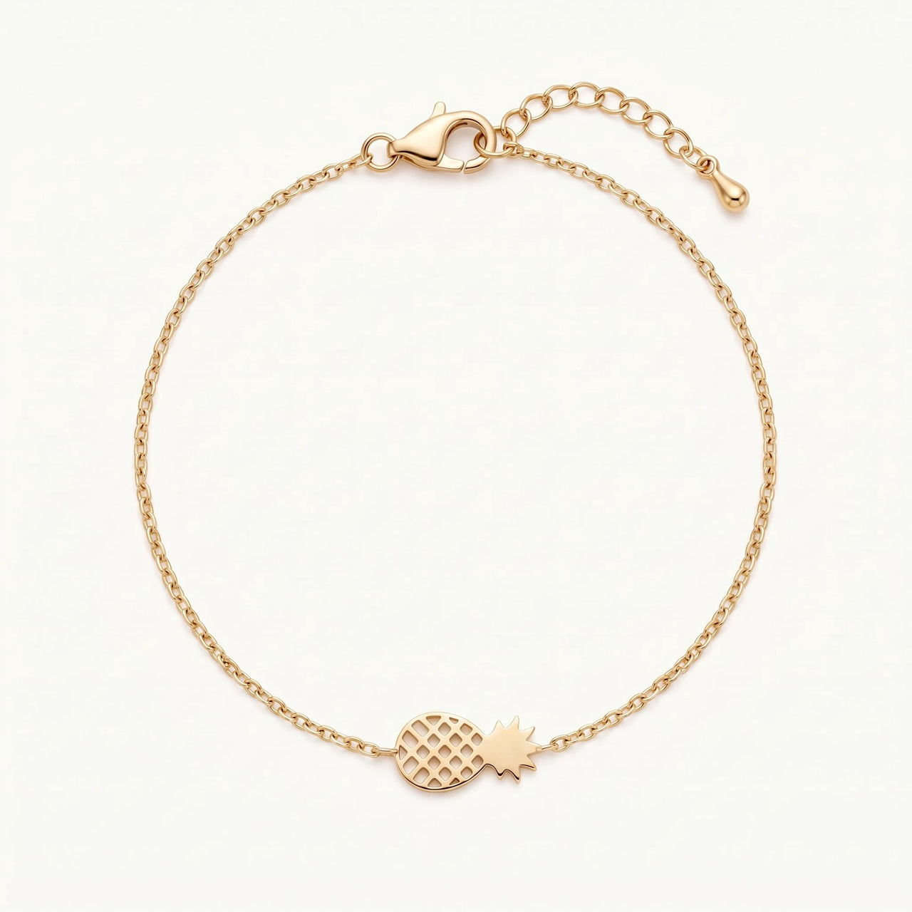Little Pineapple Bracelet, gold charm bracelet | SKU: 9178613-gold