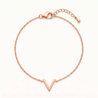 Thumbnail for Little V Bracelet, rose gold bracelet | SKU: 9443177-rose-gold